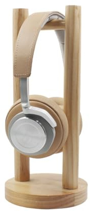 WINXMIN Supporto per Cuffie, Porta Cuffie Legno Massello,porta cuffie da scrivania,supporto cuffie,Stand Headset da Gaming Massello Naturale con Base Solida,Adatto a Cuffie di Tutte Le Dimensioni