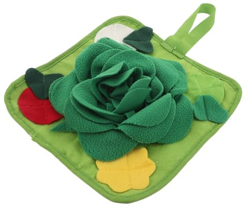 TOYZFRIENDY Tappetino Stimola L'intelligenza per Alimentazione Lenta per Piccoli Animali Verde Poliestere e Adatto per Uso Indoor Coniglio e Uccelli