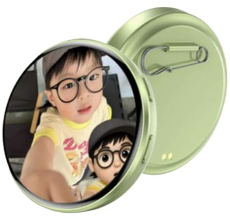 Electrónica con Pin - Pantalla Táctil IPS Wearable Inteligente | Electrónica Visualizadora de Fotos,para Fans del Anime, Coleccionistas, Adolescentes, Adultos, Viajes Diarios, Vacaciones y