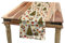 ABAKUHAUS Weihnachten Tischläufer, Cartoon Bäume Glocken, Esszimmer Küche Rechteckiger Dekorativer Tischläufer, 40 x 180 cm, Eierschalenfarben Olivengrün
