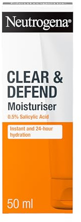 Neutrogena Spot Controlling Idratante con 0,5% Acido salicilico (1 x 50 ml), Crema idratante viso per la pelle con tendenza acneica, idratante viso oil-free