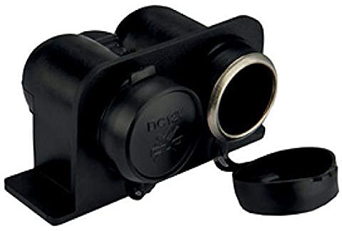 Cartrend 10448 Steckdose für Auto, Wohnwagen und Reisemobil 2-Port mit Kabel, 8000 mA