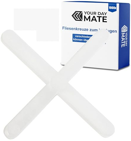 Croisillons de carrelage, 2.5 mm d'épaisseur, 1000x, Joints croisés pour un espacement régulier lors de la pose de carreaux, Les entretoises de joints croisés peuvent être jointoyées, 1000x tile cross