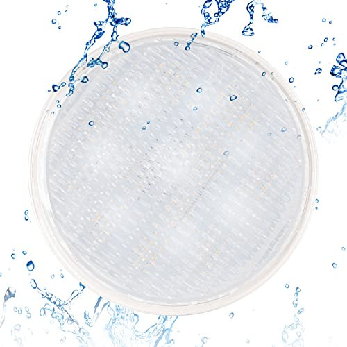 LED Poolleuchten, PAR56 Unterwasserleuchten, Kaltweiß Schwimmbadleuchten, IP68 Wasserdichte Poolbeleuchtung, 20W 12V AC/DC Unterwasser Beleuchtung