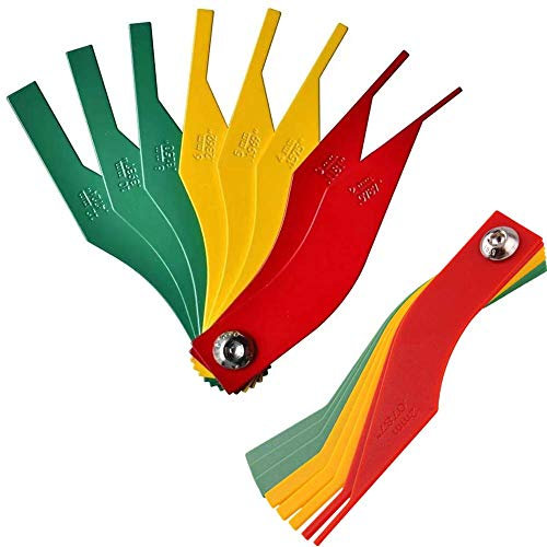 2PCS Brake Pad Thickness Measuring Ruler Brake Pad Thickness Gauge Measuring Ruler