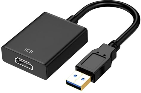 KUPOISHE USB to HDMI Adapter for Monitor Windows 11/10 / 8, HDMI USB Converter for Laptop Mac MacBook pro, USB 3.0 USB 2.0 HDMI Cable Multiple Monitors for Desktop PC TV