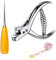 Pattern Notcher en Acier Inoxydable Professional Designer pour Outil de marquage sur Mesure Punch Maker Home DIY, avec Alène en Cuir et Mètre à Ruban