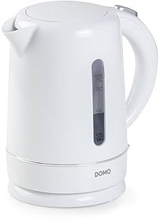 DOMO DO9257WK Wasserkocher 'Good Morning' - entnehmbarer Filter - kabellos - 1,7 L - weiß - 2200 W
