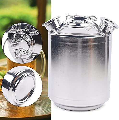 Shiyinge 10 l, 3 teste di pulizia Keg per impianti di pulizia della birra, in acciaio inox, pulizia efficiente in acciaio inox