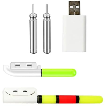 Bastoni di incandescenza di pesca con la batteria ricaricabile LED Night Fishing Pole per la pesca della lampada di incandescenza