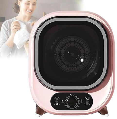 Secadora De Condensación Pequeña, Capacidad De 5 Kg, Portátil Y Compacta Para Apartamentos, Montaje En Pared Con Capacidad De Carga De 0,8 Kg(Pink)