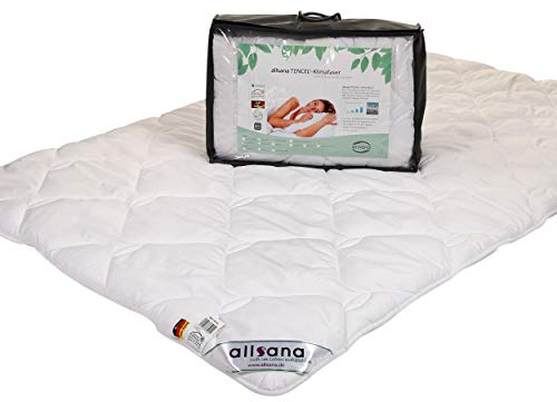 allsana Tencel® Klimafaser Duo-Steppbett 155x220 cm | warme Lyocell Winterdecke für Allergiker | waschbar | atmungsaktive Bettdecke aus Naturfaser bei Allergie | Markenqualität Made in Germany