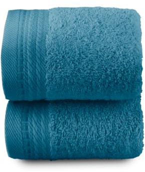 Top Towel – Premium – Große Badetücher – Badezimmerhandtücher – 2 Gesichts- oder Bidethandtücher – 30 x 50 cm – 100 % Baumwolle – 600 Gramm - Ozean