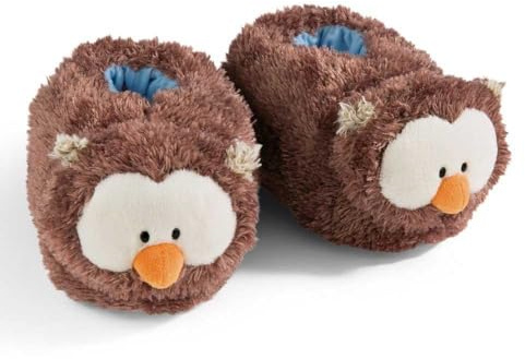 Zapatillas búho Oscar Talla (L) 38-41 marrón - Zapatillas de Animales con Suela Antideslizante - Pantuflas