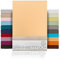 BEAUTEX Spannbetttuch Bettlaken aus Baumwolle, Premium Jersey Stoff 160g/m², Größe und Farbe wählbar (Standard - 140x200x30 cm, Apricot)