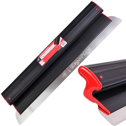HUILE PROFESSIONAL Ergoplast Spatule de surface avec poignée et lame en acier inoxydable interchangeable pour la construction à sec de façades murales et de plafonds