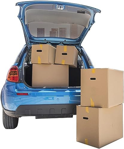 SAFWEL Petite Boîte Carton Cartons de déménagement Paquet de 5 avec poignées, Boîtes en carton ondulé brun, Boîtes postales pour l'expédition de vêtements, livres, chaussures, art (Size : 90x60x60cm/