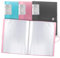 Porte-Vues A4, 60 Poches, Pochettes En Plastique Et Corde De Sécurité, Dossiers De Présentation, Dossiers De Projet, Pour l'école Et Le Bureau (Rose)