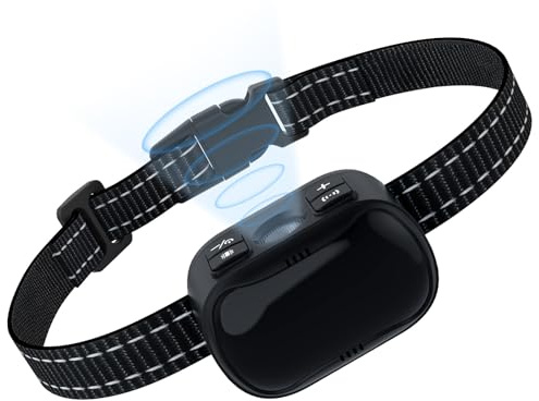 Jewyow Ultrasons Anti aboiement pour Chien, IP67 Ajustables Collier Anti Aboiement Chien 2 Modes D'Utilisation, 7 Niveaux de Moyenne Grand