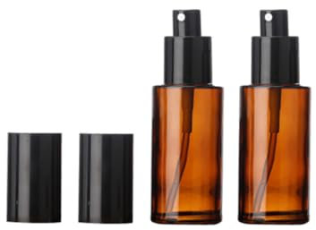 2 Pcs 60ml 2oz Amber Glass Spray Bottles Travel Bottles Small Fine Mist Spray Bottles Cosmetic Spray Bottles Containers Vial for Essential Oil Aromatherapy Makeup Travel