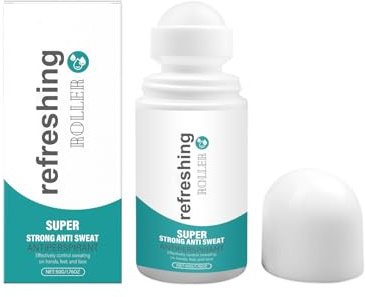 Antiperspirant deodorant för herr dam, Refreshing Sweat Control Roller Ball, Långsiktig absorption av svettarmar händer fötter och ansikte universal bärbar (1)
