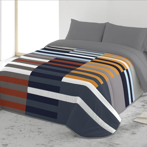 COTTON ARTean Edredón Estampado Cama 105 Microfibra Relleno Fibra Hueca siliconada 300 gr/m² Edredón nórdico Inca 200x260 Multicolor