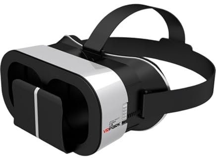 Headsetglasögon – 16,61 x 9,58 x 9,35 cm, HD 3D-skärm, justerbar bekväm passform med fjärrkontroll | virtual reality glasögon för alla telefoner filmer TV-spel barn vuxna underhållning