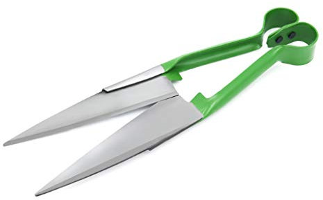 Grasschere, Zwiebelschere, Schafschere, 15,2 cm, Karbonstahlklinge, 33 cm lang, beschichteter Griff, grün