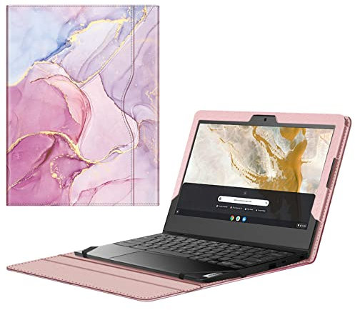 FINTIE Sleeve Case 11.6 Lenovo Chromebook 3 11 Laptop/Lenovo IdeaPad 3 CB 11IGL05 - Premium Portfolio Book Cover, Compatible with 11.6 HP Chromebook 11 G5, Glitter Marble