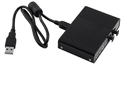 Goshyda Tarjeta de Sonido Externa USB, Tarjeta de Sonido Digital de 6 Canales, Adaptador de Salida de Tarjeta de Sonido de Audio SPDIF óptico Envolvente, para Grabación de PC Portátil, para Windows