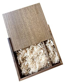 BEIJIGUANG scatola di legno con coperchio scorrevole discreto scatola USB, scatola fotografica, scatola di memoria di nozze, per fotografi (scatola di legno di noce)
