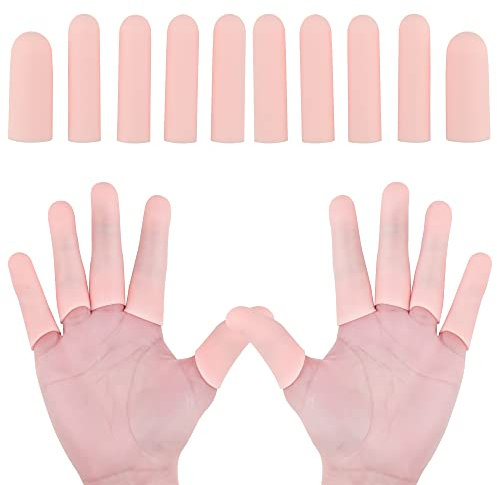 Silicone Finger Protectors(12 Pack),Gel Finger Protectors,Finger Sleeves,Finger Caps,Protect Finger Tips Cracked, Finger Arthritis,Friction, Prevent Calluses,Corn,blisters,Hammer Toe