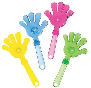 SEDLAV Large Light-Up Hand Clappers - 5.5 x 11 Plastic Noise Makers for Celebrations, Party Favors, and Holidays - New Years Noise Makers, Purim Decorations, New Year Party Favors, NYE Noise Makers
