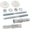 AERZETIX - C67232 - Kit de fixation (10 pièces) pour lavabo suspendu vis/goujon Ø8x100 mm à double filetage - cheville Ø12x60 mm en polyamide - sanitaire béton brique pleine