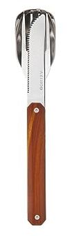Akinod Elegant gourmet rakt bestick med magnetisk insats (kniv, gaffel och sked) - magnetiskt rakt bestick 12H34 mod. MIRROR Bois Corail