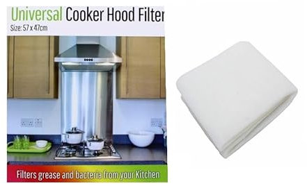 Filtre universel pour hotte aspirante à charbon - Anti-odeur - Pour cuisine, four, cheminée, huile, fumée, poussière et charbon - Jetable - 57 x 47 cm