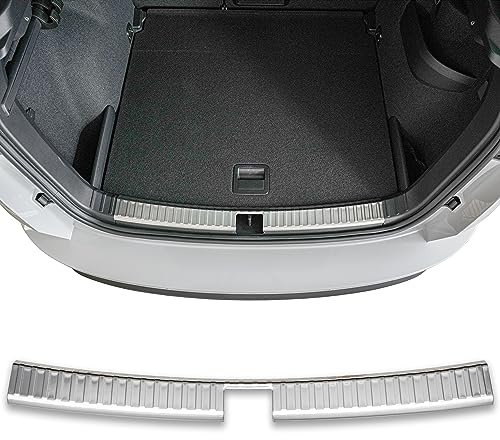 Recambo | Protector de Parachoques trasero | Compatible con Skoda Karoq | NU7 | a partir de 2017 | Acero Inoxidable Mate | Protección borde de carga