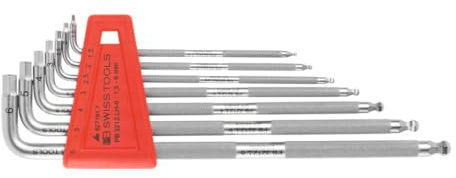 PB Swiss Tools Set di cacciaviti angolari esagonali, lunghi, cromati, 7 pezzi