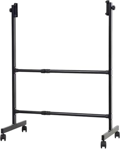 RCJCQSR Schwarzer beweglicher Metallständer, universeller mobiler Ständer, nur für Whiteboard, Kreidetafel, trocken abwischbare Tafel, verstellbarer Rollständer, für Zuhause, Büro, Klassenzimmer