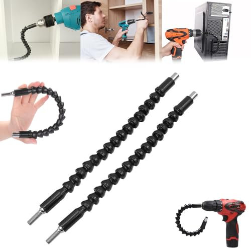 Flexible Bohrerverlängerung Bohrerverlängerung, flexible Bohrerverlängerung, 11,8 Zoll flexible Schaftverlängerung Bits Schraubendreher-Kit, flexible Bohrerverlängerung aus jedem Winkel, Vierkantbohre