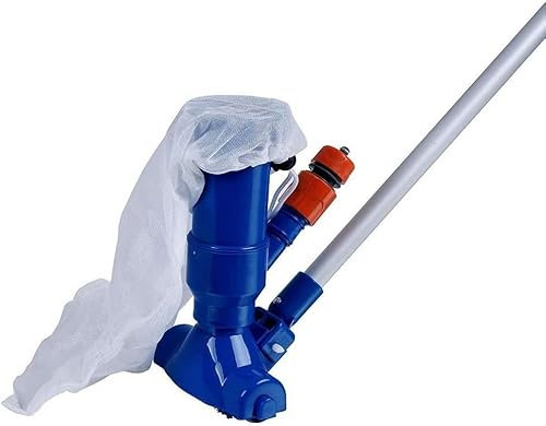 Kit de Nettoyage de Piscine avec Aspirateur Ensemble d’aspirateur Portable pour Le Fond de la Piscine Aspirateur de Piscine avec Tige en Aluminium de 1,3 m et Sac de Collecte