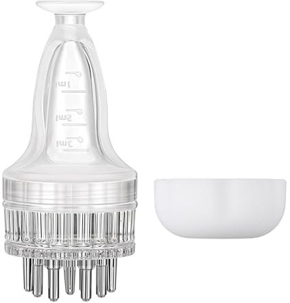 Ptwola Minoxidil Applicateur rapide et efficace pour sérum capillaire sans désordre, huile du cuir chevelu, peigne à racines, brosse pour la maison, les voyages, divers liquides, croissance des