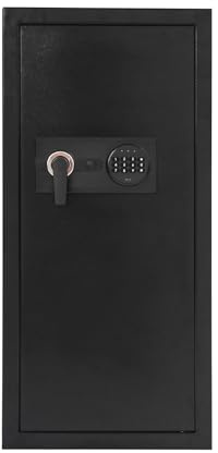 Caja fuerte negra resistente a la pared, taquilla con llaves, armario de pared oculto, caja fuerte de pared, para dormitorio, estudios, armarios, hoteles 37 x 10 x 80 cm