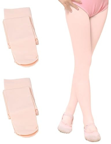 ONTYZZ Collant Danza Classica Bambina Calze Danza Collant da Balletto Calze per Ballerine Calze Coprenti Calzamaglie Bimba Ginnastica Ritmica 90 den 2 Paia/XL