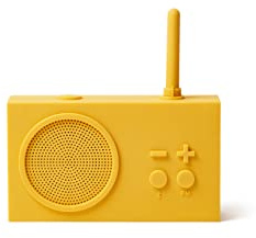 Lexon TYKHO 3 Enceinte Bluetooth Portable et Poste Radio FM, Etanche avec Batterie Rechargeable - Jaune