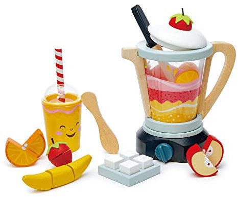 Tender Leaf Toys Wooden Fruity Smoothie Maker For Children - Realistic Features for Pretend Play Cooking – Learning Role Play to Make a Healthy Smoothie