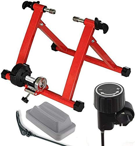 FFitness Rullo Magnetico Pieghevole per Allenamento Bicicletta in Casa Compatibile con Mountain Bike e Bici da Strada | Rosso
