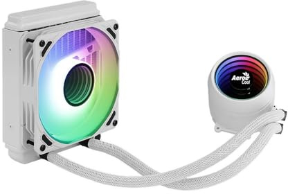 AeroCool MIRAGEL120W, CPU-Flüssigkeitskühlung, 120mm ARGB-Lüfter, TDP 200W, Weiß