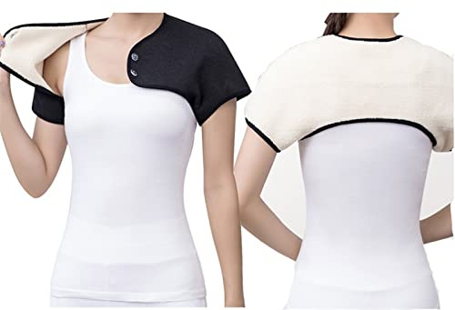 Corrector de Espalda Calentador de Hombro Envoltura Soporte de Espalda Hombres Mujeres Protector de Espalda Brace Pad Guard Rotator Cuff Hombro Inflamación crónica Alivio Salud y relajación (Size : L