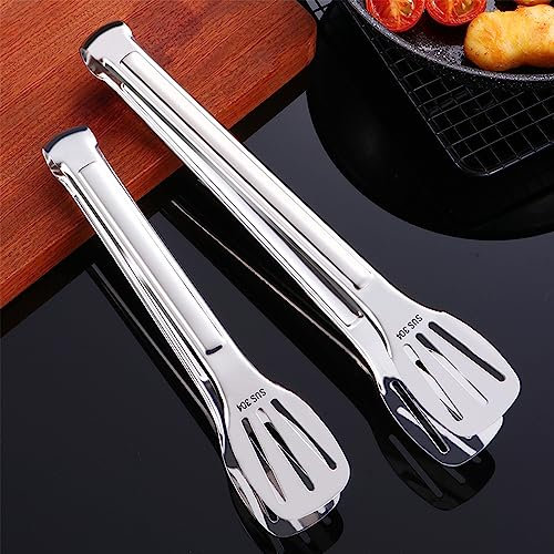 Ollimy Pinze da Cucina - Multifunzione Pinze Cucina in Acciaio Inossidabile per Barbecue, Bistecca, Hamburger, Pasta, Dessert, Decorazione, Estrazione, Cottura al Forno (23.3cm)